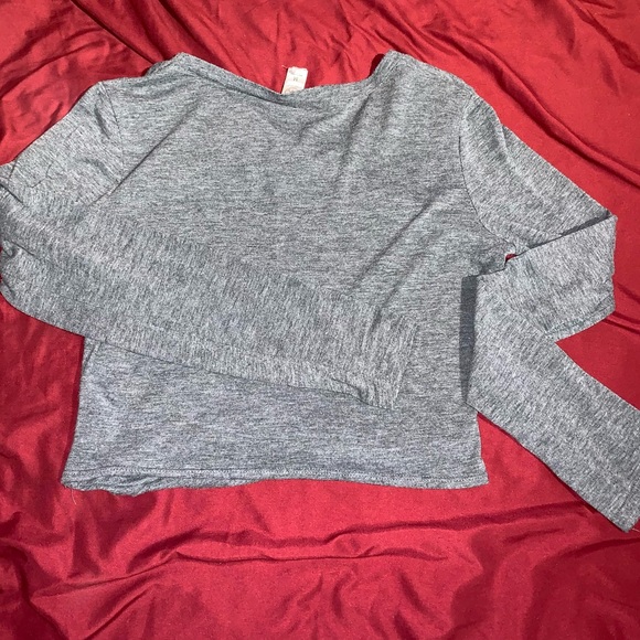 Gray Crop Top - Picture 2 of 3